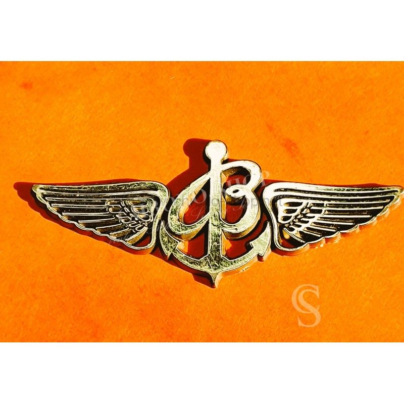 BREITLING Rare Genuine Gilt Color Logo Wings B Watches goodies boxset,case,holder,Breitling staff