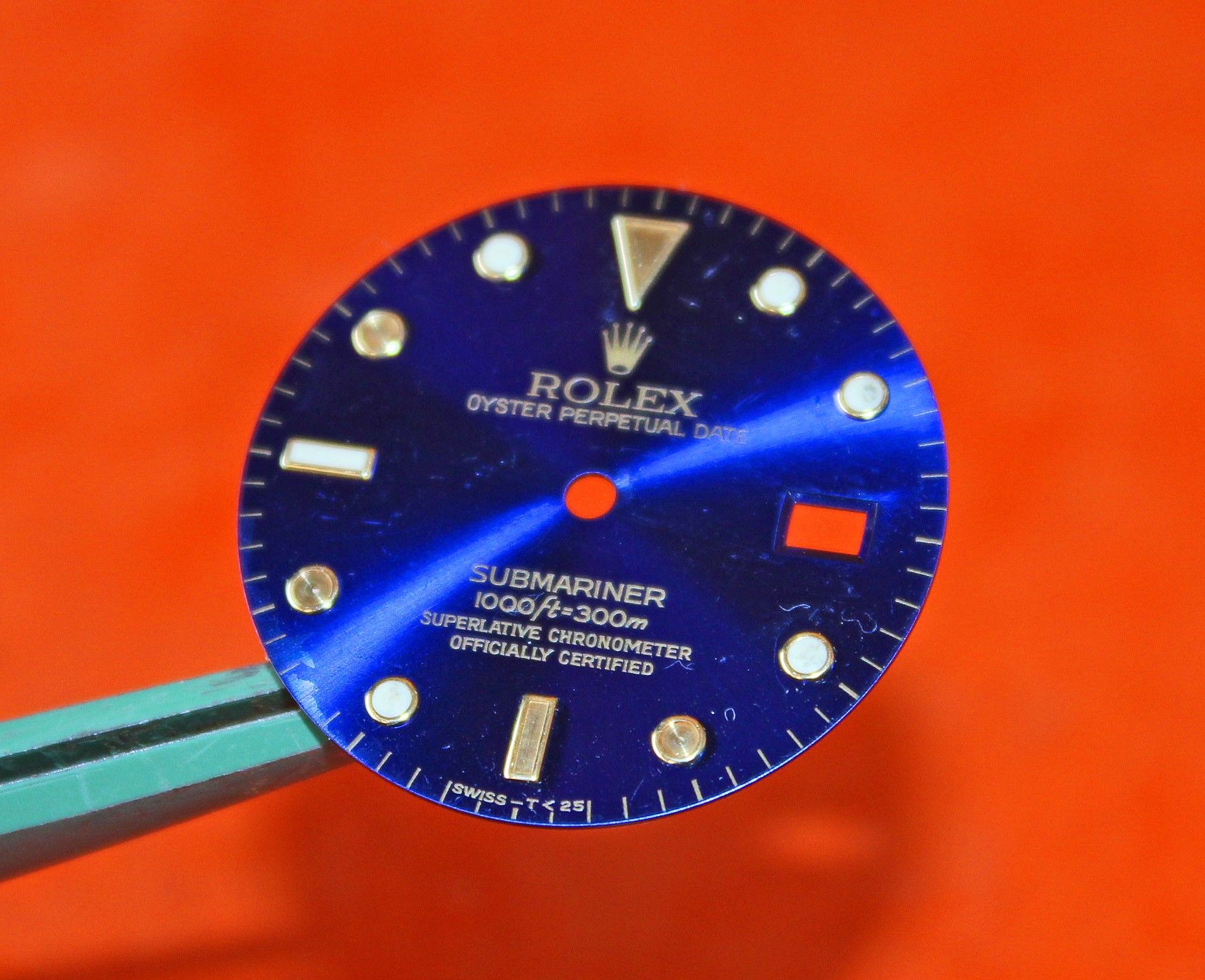 RARE SINGER ROLEX SUBMARINER DATE BLUE REFLECTS DIAL 16613 / 16618 / 16803 / 16808 CAL.3035 / 3135