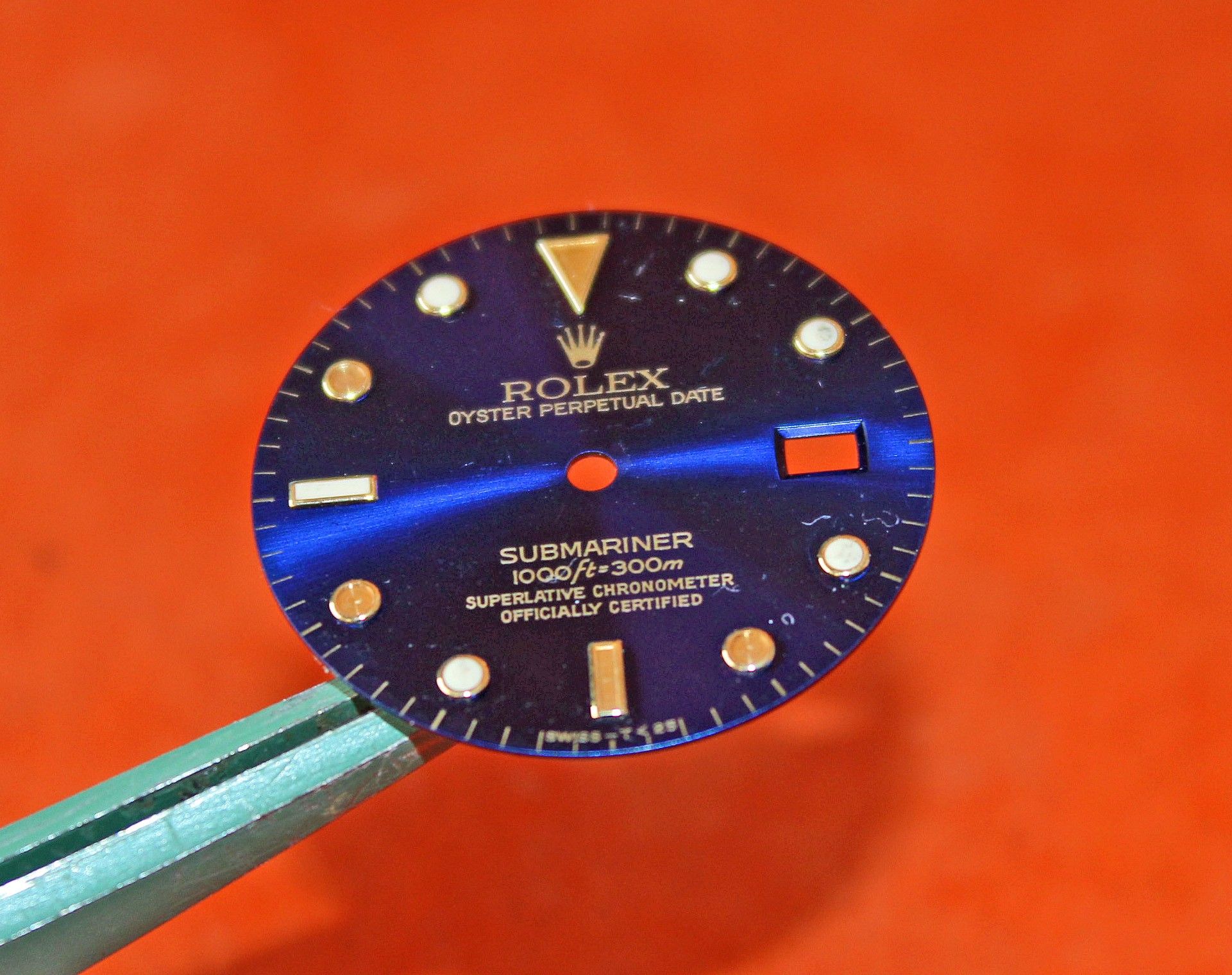 RARE SINGER ROLEX SUBMARINER DATE BLUE REFLECTS DIAL 16613 / 16618 / 16803 / 16808 CAL.3035 / 3135