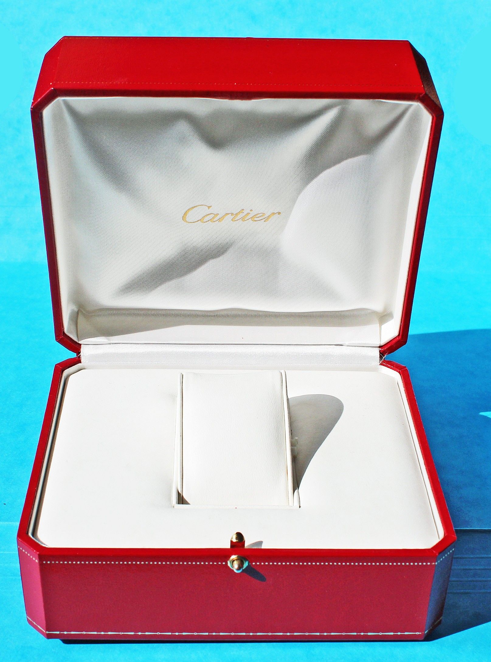 cartier red leather box