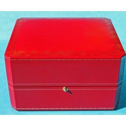 Vintage Genuine Cartier Red Leather Box storage mens tank, basculante, ballon, panthère, santos