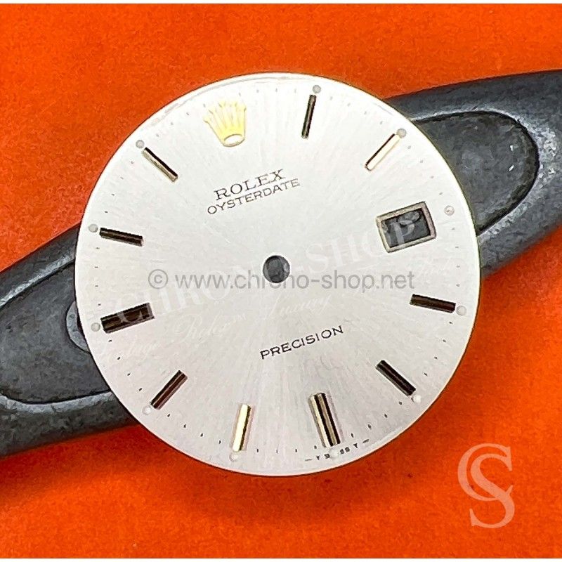 ROLEX Superb Original 60's OYSTERDATE Silver watch dial Ø27mm arrow head markers 6694, 6482 Manual Winding