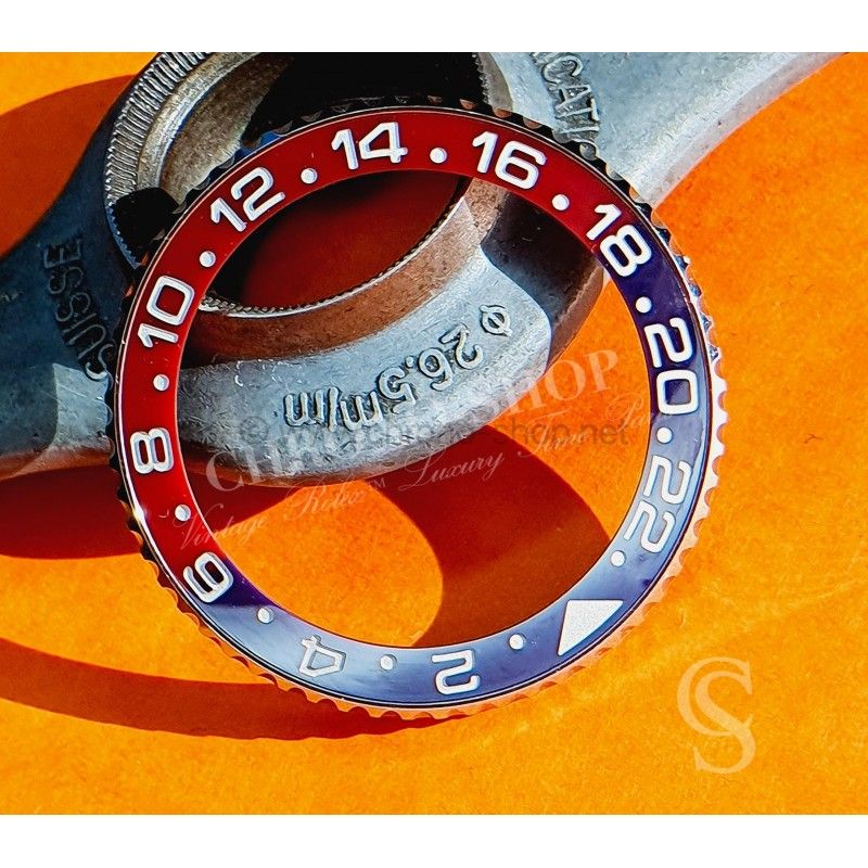 Rolex ULTRA RARE genuine Bezel insert PEPSI Ceramic Blue & Red bitons GMT MASTER 116710,126710 men's watches