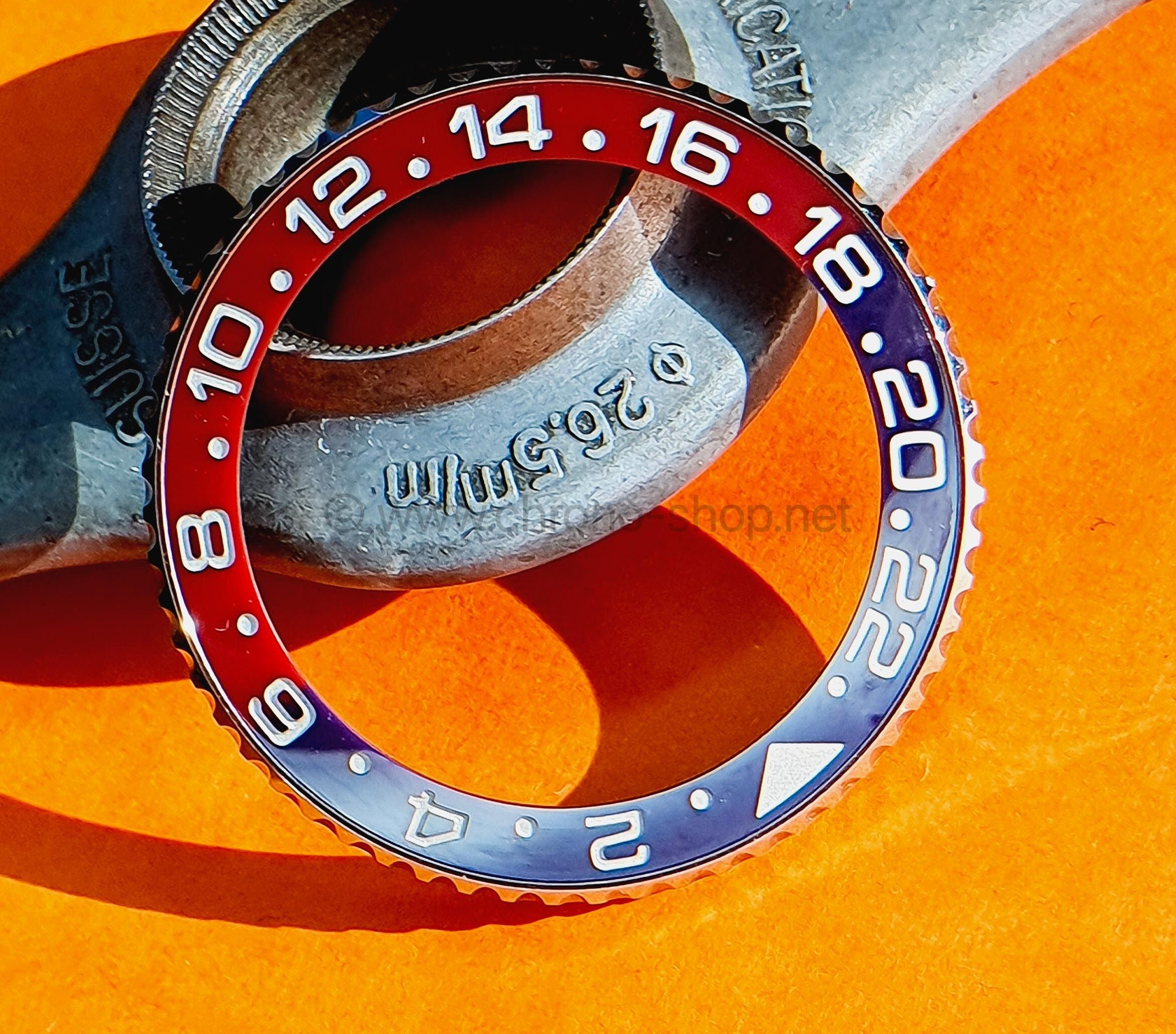 Rolex Rare Authentique Lunette insert C ramique PEPSI rouge et