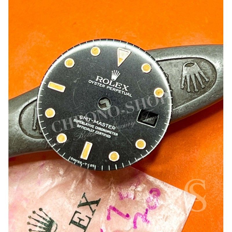 ROLEX VINTAGE CADRAN TRITIUM T25 NOIR LAQUE MONTRES VINTAGES GMT MASTER 16750,16700 CAL 3075,3175