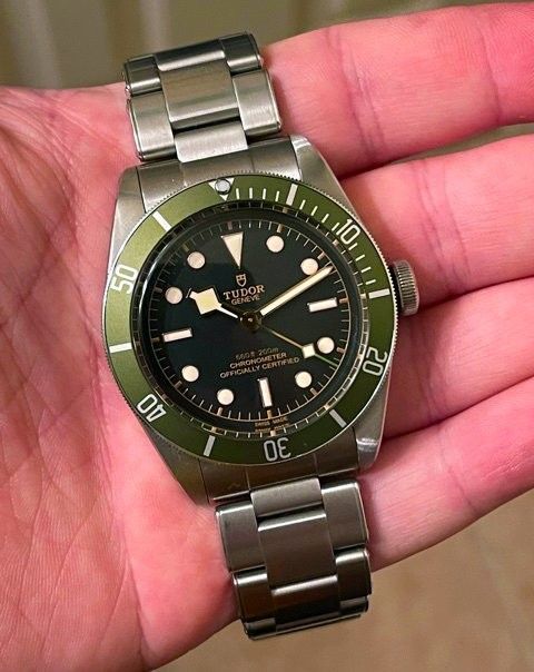 Harrods tudor watch green online