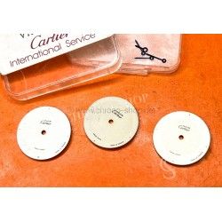 CARTIER Vintage Lot of 3 X dials Must de Cartier 21 Round Beige Mat color Ladies watches dials Ø18mm ref VA100137