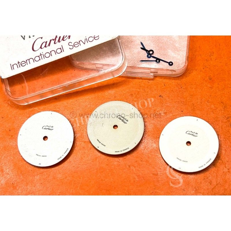 CARTIER Vintage Lot of 3 X dials Must de Cartier 21 Round Beige Mat color Ladies watches dials Ø18mm ref VA100137