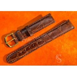 BRACELET MONTRES CUIR CROCODILE 17mm COULEUR CHOCOLAT