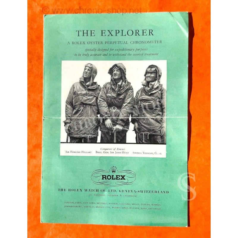 ROLEX VINTAGE 1959 Rolex Brochure booklet Advertising EXPLORER MODEL 6610 EXTREMELY RARE COLLECTIBLE GOODIE