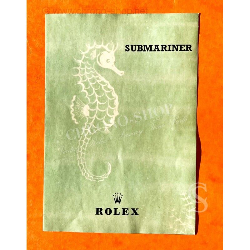 ROLEX 1960 VINTAGE MONTRES ROLEX SUBMARINER BIG CROWN 5510 BROCHURE LIVRET AUTHENTIQUE