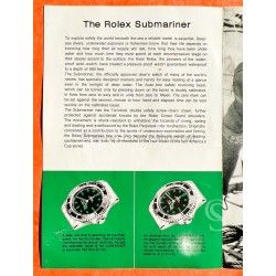 ROLEX VINTAGE COLLECTIBLE BOOKLET MANUAL 1970 SUBMARINER 5513 BROCHURE PAMPHLET STOCK