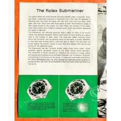 ROLEX 1970 VINTAGE RARE MANUEL DE MONTRES ROLEX SUBMARINER 5513 BROCHURE LIVRET AUTHENTIQUE