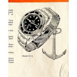 ROLEX 1969 VINTAGE RARE MANUEL DE MONTRES ROLEX SUBMARINER 5513 BROCHURE LIVRET AUTHENTIQUE