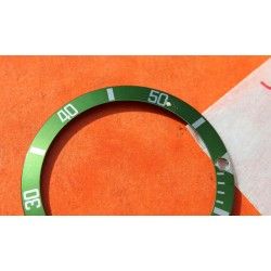 ♛ Rare Original Rolex Submariner 16610 LV Green bezel insert Stainless Steel Faded color ♛