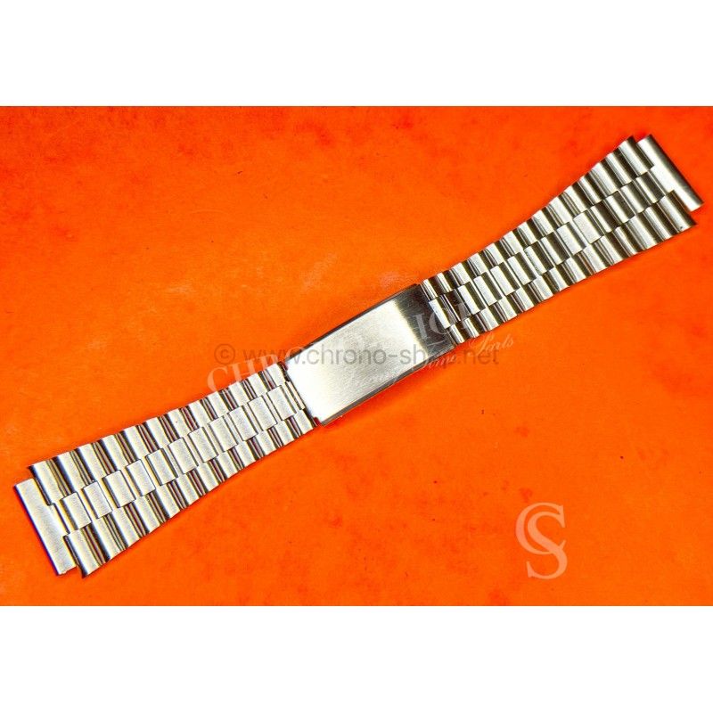 Breitling Watch Bracelet Rare 70's New, NOS Swiss band Ssteel Watch Sport straps 20mm ends