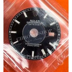 Rolex Rare Datejust 36mm Black Color Watch Part Dial w Batons Numerals 116200,16200,16220,116234