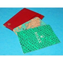 1996-1997 Vintage Rolex Green Leather Business Card Wallet holded card and calendar + translation booklet