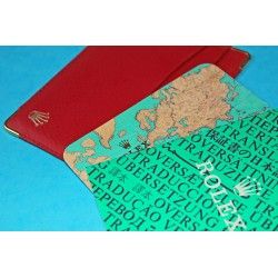 1996-1997 Vintage Rolex Green Leather Business Card Wallet holded card and calendar + translation booklet