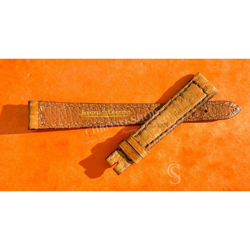 Jaeger-Lecoultre Genuine Rare leather strap band 15mm cognac color ladies' watches
