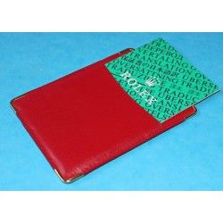 1996-1997 Vintage Rolex Green Leather Business Card Wallet holded card and calendar + translation booklet
