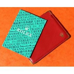 Rare Rolex Red Vintage Authentic Card holder Passport Holder Leather