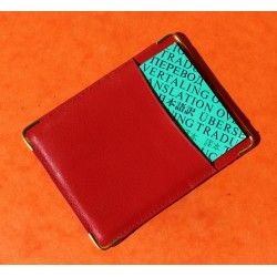 Rare Rolex Red Vintage Authentic Card holder Passport Holder Leather