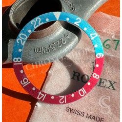 ROLEX SUPERBE VINTAGE INSERT COULEUR FADED PEPSI GRADUE 24H MONTRES VINTAGES GMT MASTER 16750, 1675