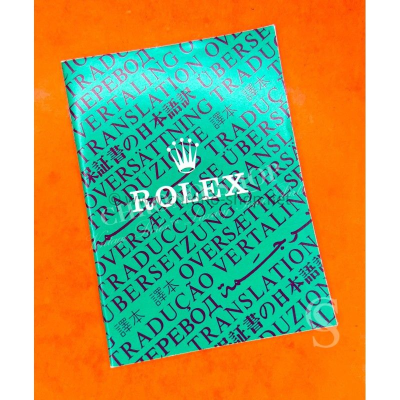 Rolex Vintage 1986 Collector Rolex Green oyster Translation booklet watches 16800,16660,16550,5513,1655,6263,6265