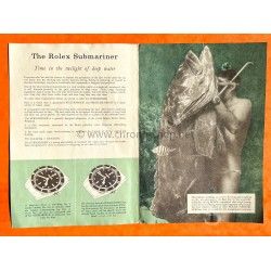 ROLEX 1960 VINTAGE MONTRES ROLEX SUBMARINER BIG CROWN 5510 BROCHURE LIVRET AUTHENTIQUE