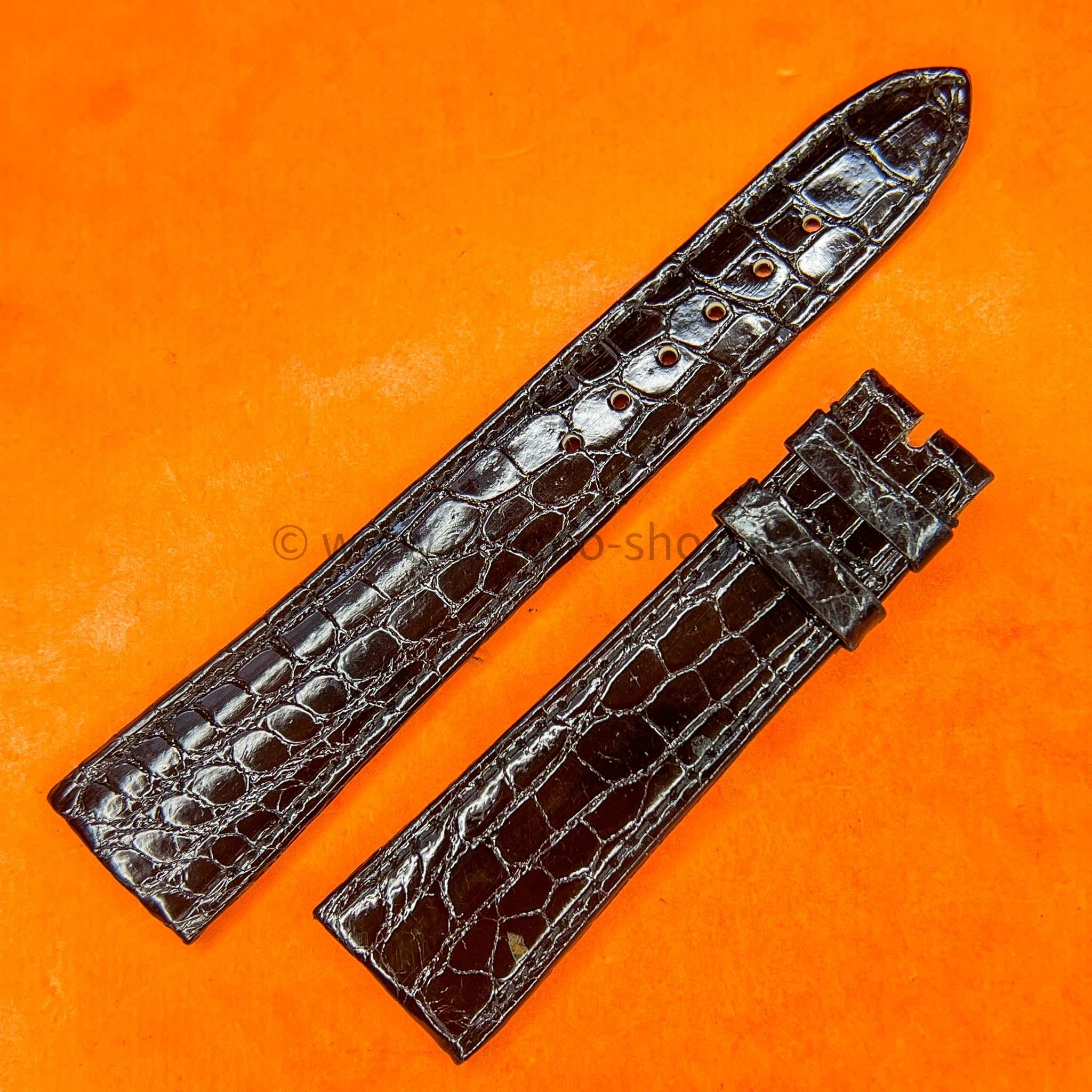 Bracelet Montre Cuir Crocodile Bleu Clair 18/14mm - Boucle Ardiglione, Compatible Rolex/Omega, Neuf