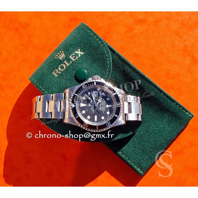 Rolex rare étui pochette écrin Suédine Velours vert Collector rangement montres SeaDweller,Submariner,GMT,Explorer,SkyDweller