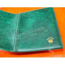 Rolex Rare Original 70's Vintage Green Grain Leather Plastic Billfold Wallet ref 100.00.41 Watches 5513,1680,1675,1016