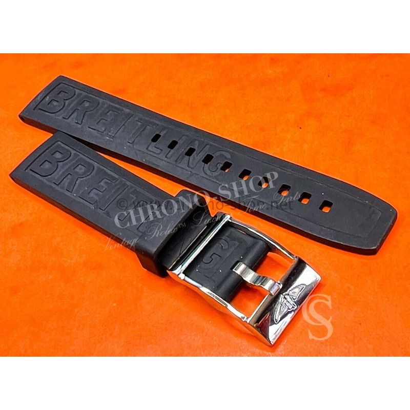 Breitling bracelet montres 20mm caoutchouc noir PRO DIVER III ref 150S 20-18mm montres bracelet Chronomat,MontBrillant,Cockpit