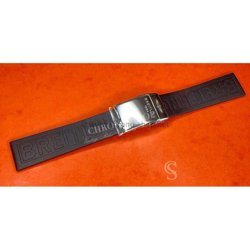 Breitling bracelet montres 22mm caoutchouc noir DIVER PRO 153S 22-20mm montres Chronomat,Navitimer,Superchronomat,Superocean