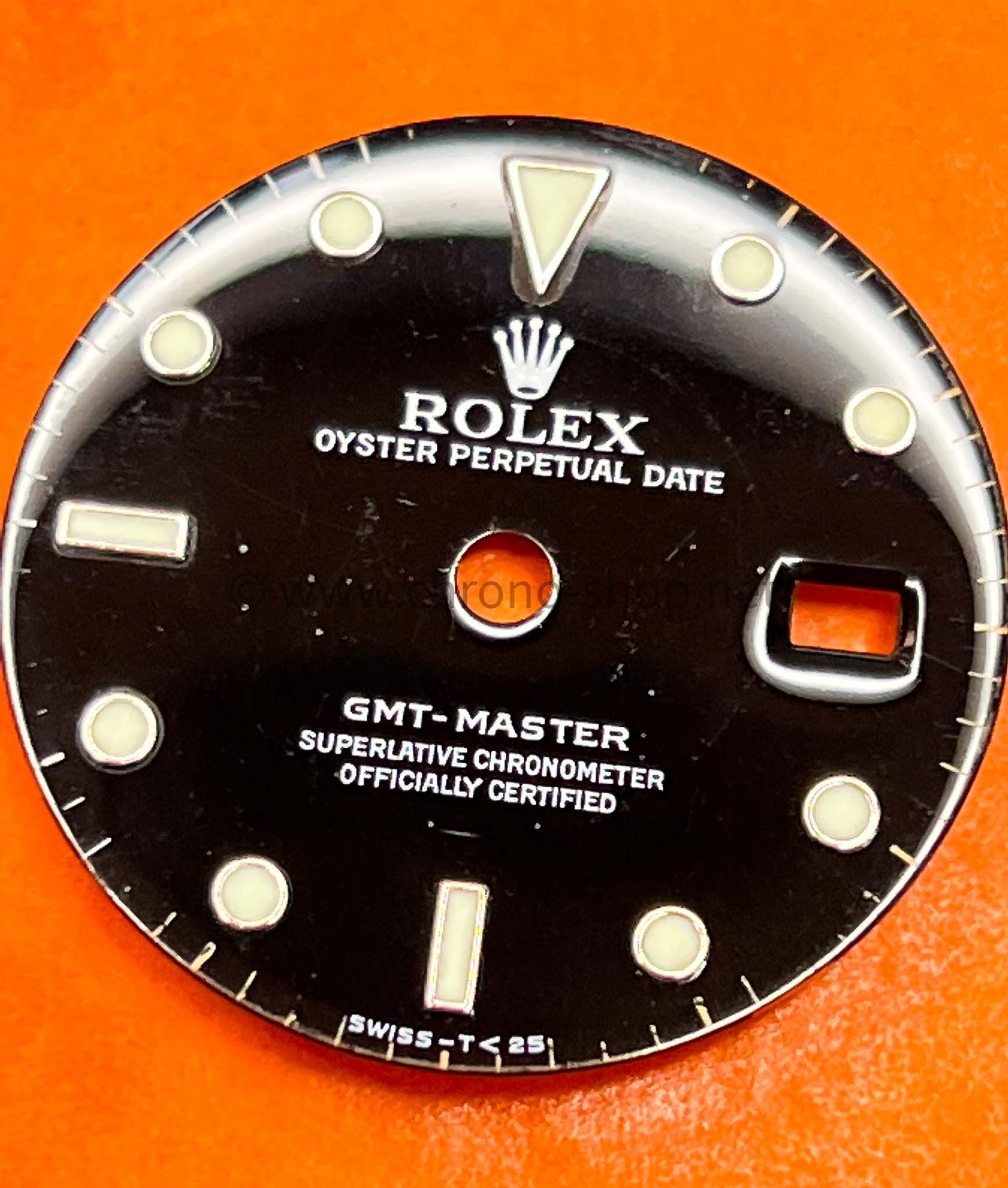 Rolex 80's Amazing Vintage GMT Master Luminova dial part 16750,16700 Cal 3075,3175 Watch Part Glossy dial