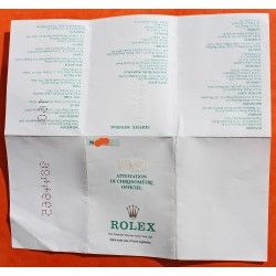 1987 GENUINE VINTAGE PAPER CERTIFICAT PUNCHED ROLEX OYSTER PERPETUAL ALLS MODELS