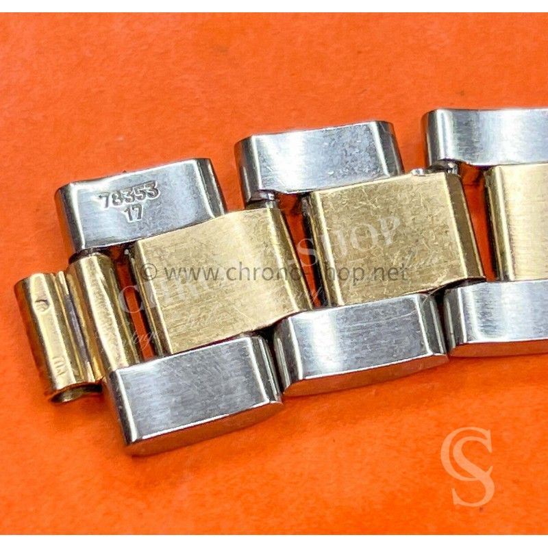 Rolex 78353-17 Oyster Gold 18Kt Steel Links parts 14mm fit 17mm bracelets oyster solid links tutone