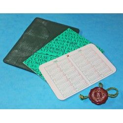 1995, 1996 Vintage Rolex Green Leather Business Card Wallet holded card and calendar + translation booklet + Red hang tag COSC