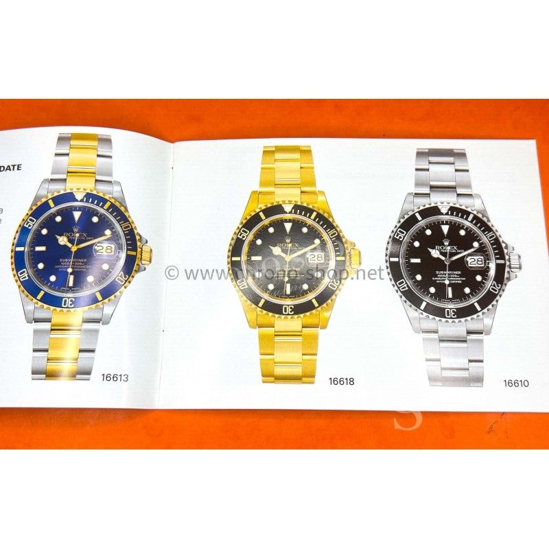 ROLEX LIVRET 2001 ANGLAIS, MANUEL,NOTICE MONTRES SUBMARINER & SEA-DWELLER 16600,16610,14060M,16613,16618