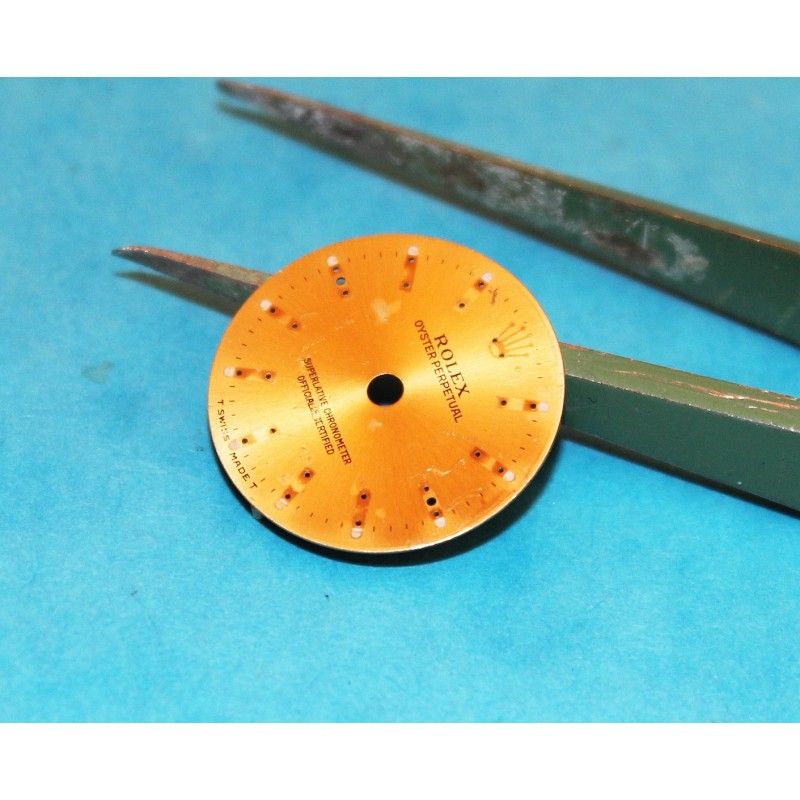 Original vintage Rolex Ladies Oyster Perpetual GOLD color Dial for restore 18.10mm diameter