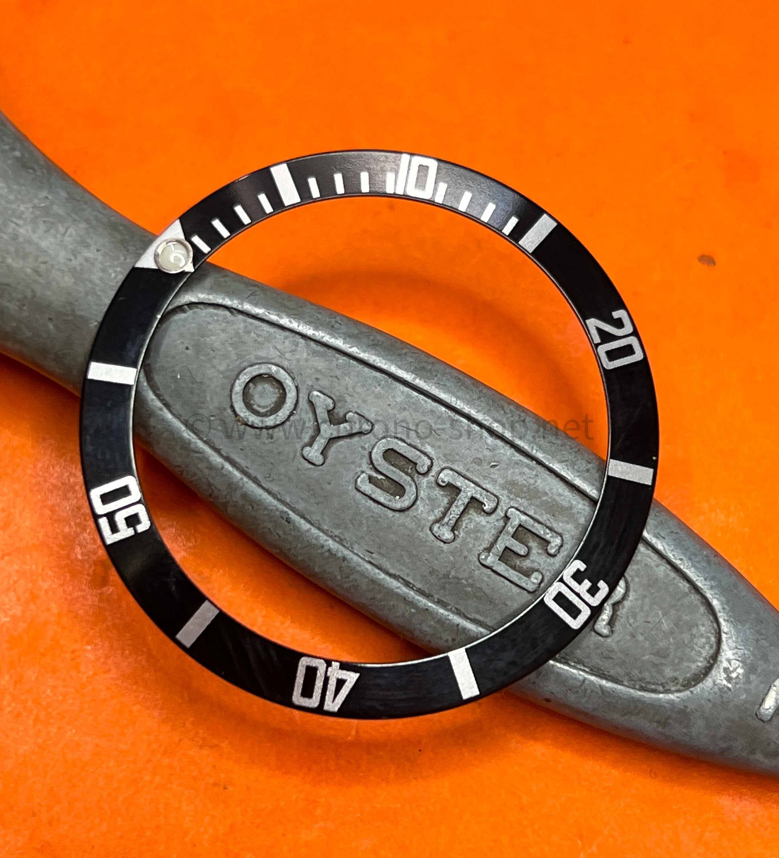 Rolex Original Watch part Submariner watches 14060,14060M Jet Black bezel Luminova insert Inlay spare for sale