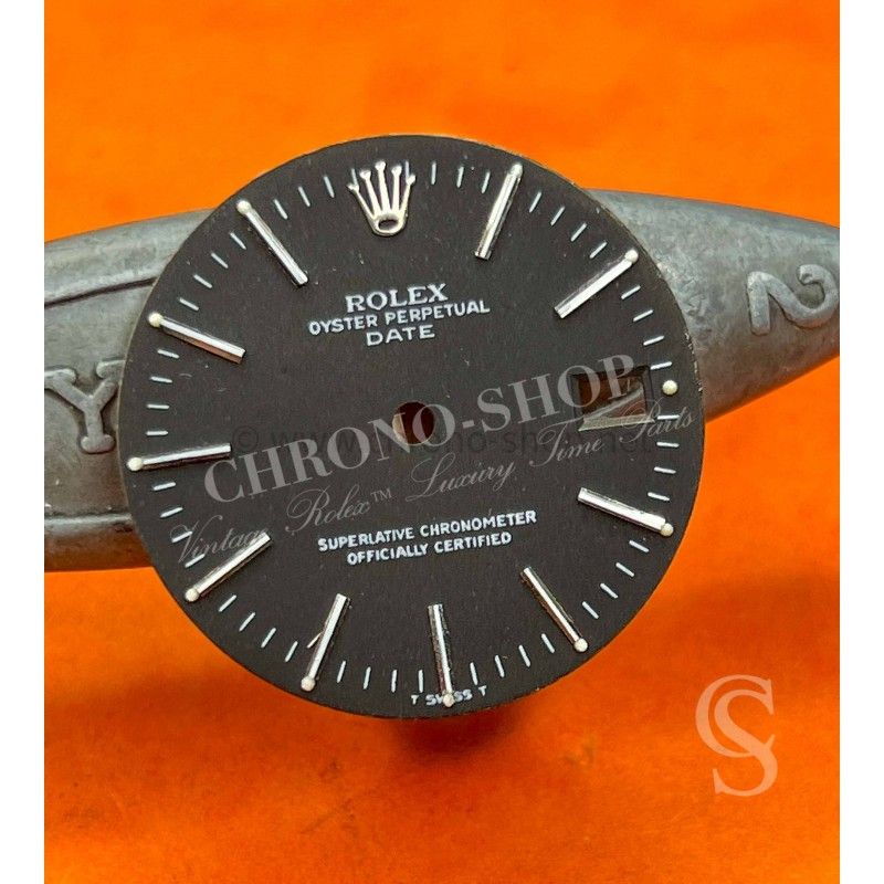 Rolex Preowned Repainted black color Oyster Perpetual Date 15000 vintages mens wristwatch Dial Ø27mm Cal 3035, 3135