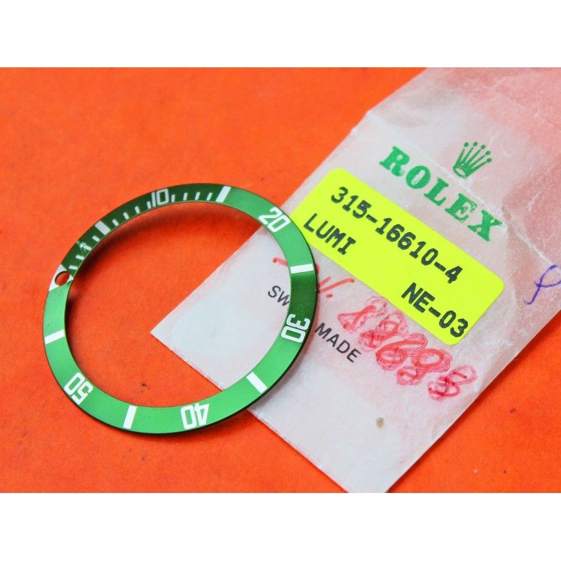 ☆★ Incredible Green Color Rolex Submariner date 16610 LV bezel insert inlay Stainless Steel ☆★ 