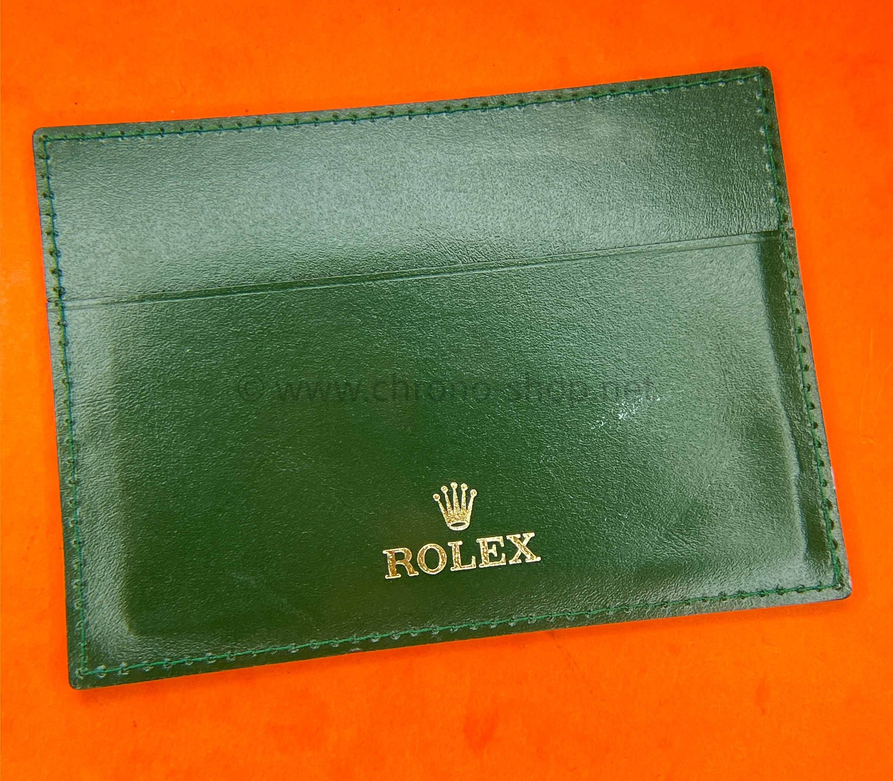 Rolex 2009-2013 Exclusive Collectible smooth leather Green guarantee warranty Card Holder paper documents watches guarantee