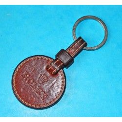 Accessories / Rolex Brown Leather Key Ring Holder