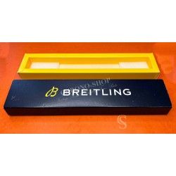 BREITLING OBLONG YELLOW BLUE STORAGE BOX WATCH ACCESSORIES,GOODIES,LEATHER STRAP,NAVITIMER PILOTBAND,BRACELETS PARTS