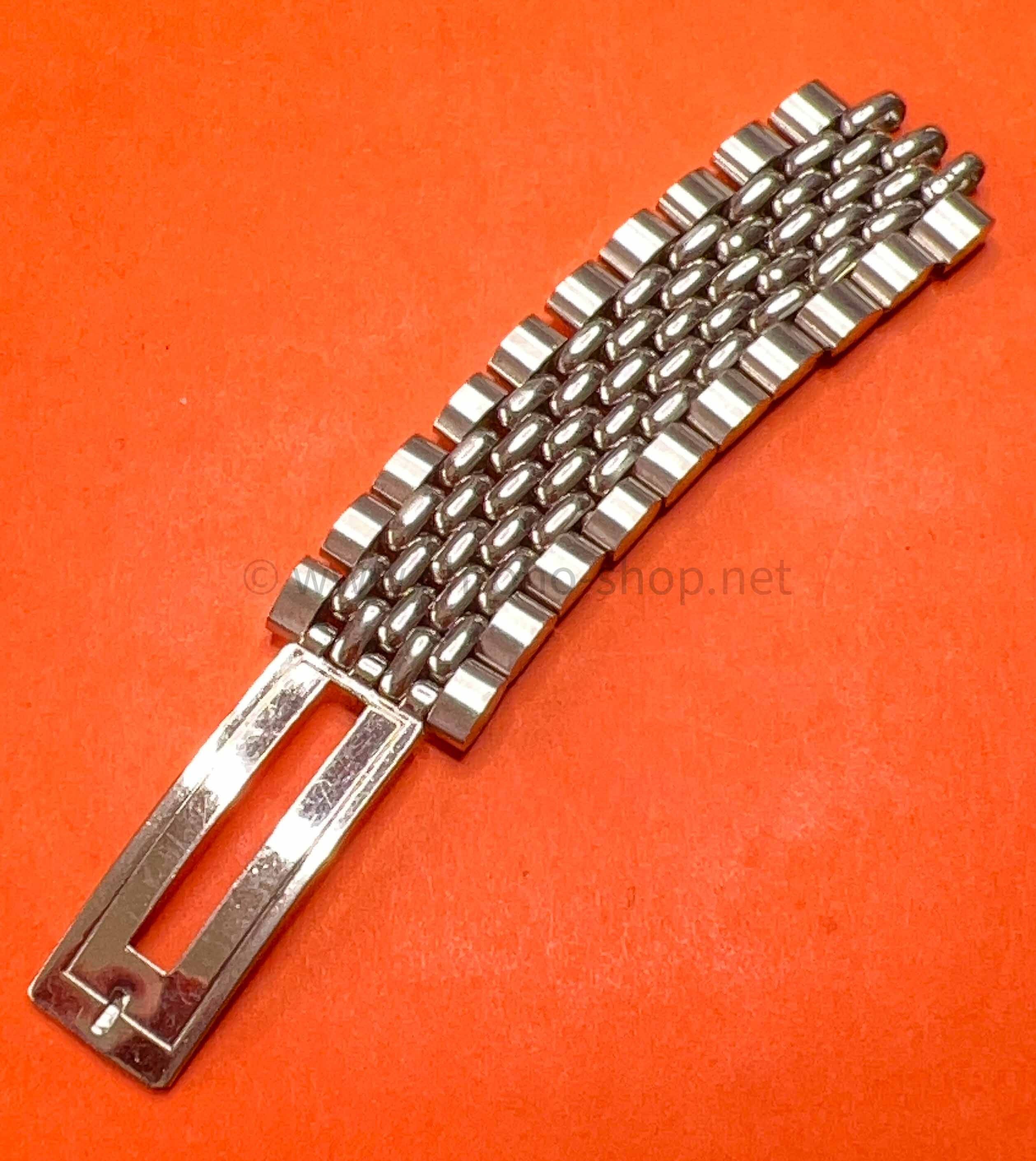 Vintage Collectible watch Ssteel Partial half bracelet part Beads of Rice 60's Heuer,IWC,Omega,Breitling,Vacheron