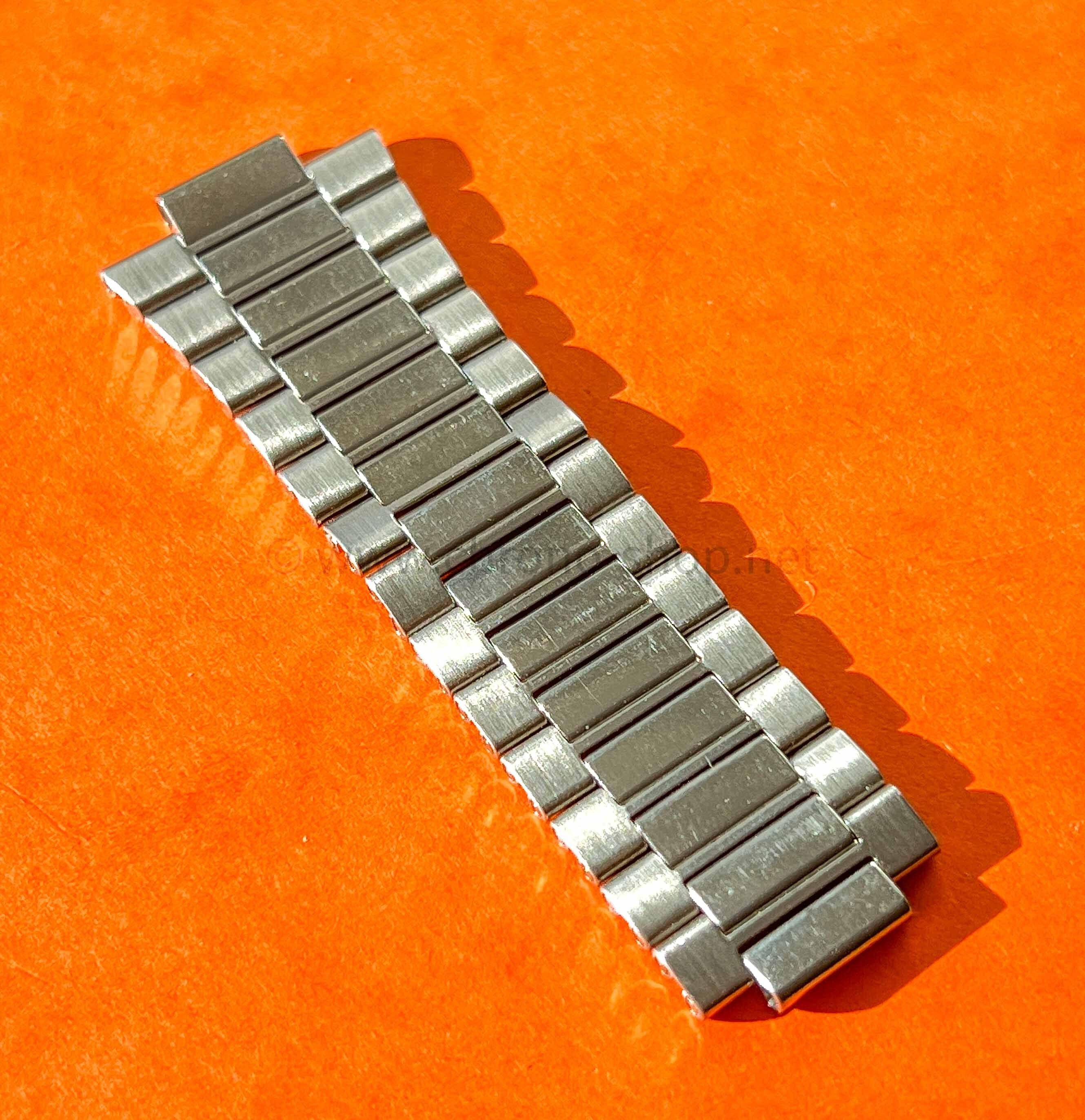 Vintage Ssteel 70's Watch half part 22mm style folded links bipolished Bracelet