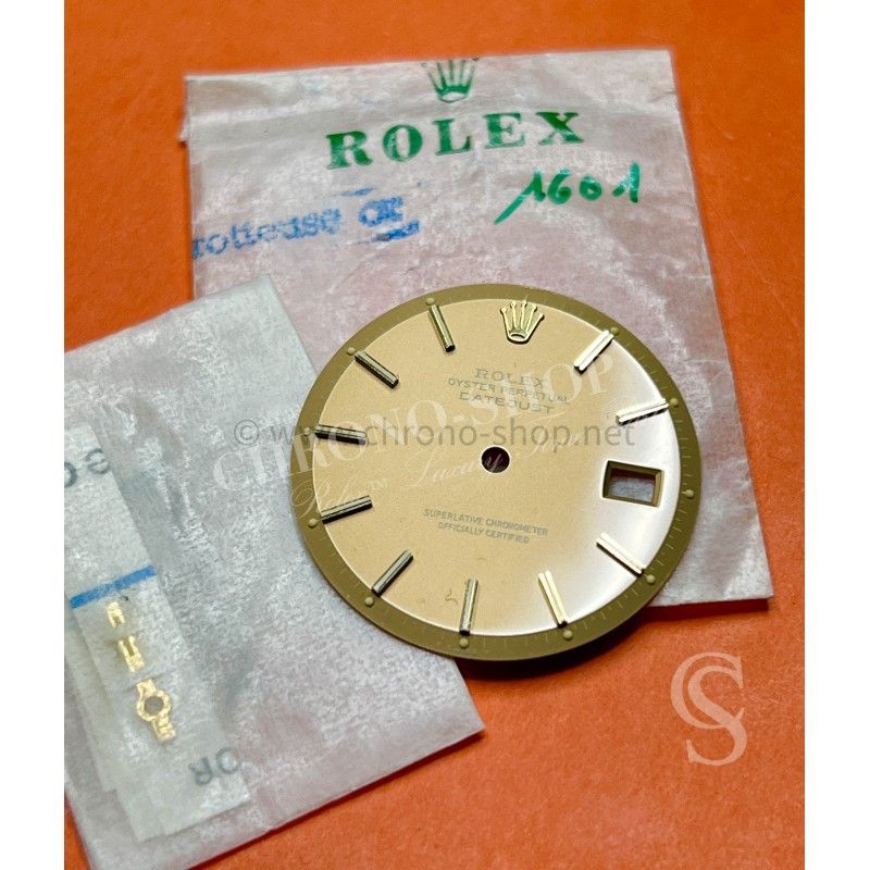 Rolex Vintage Cadran montres anciennes 36mm DateJust 1601,1602,1603 Cal 1570 couleur miel PIE PAN avec aiguilles tritium dorée